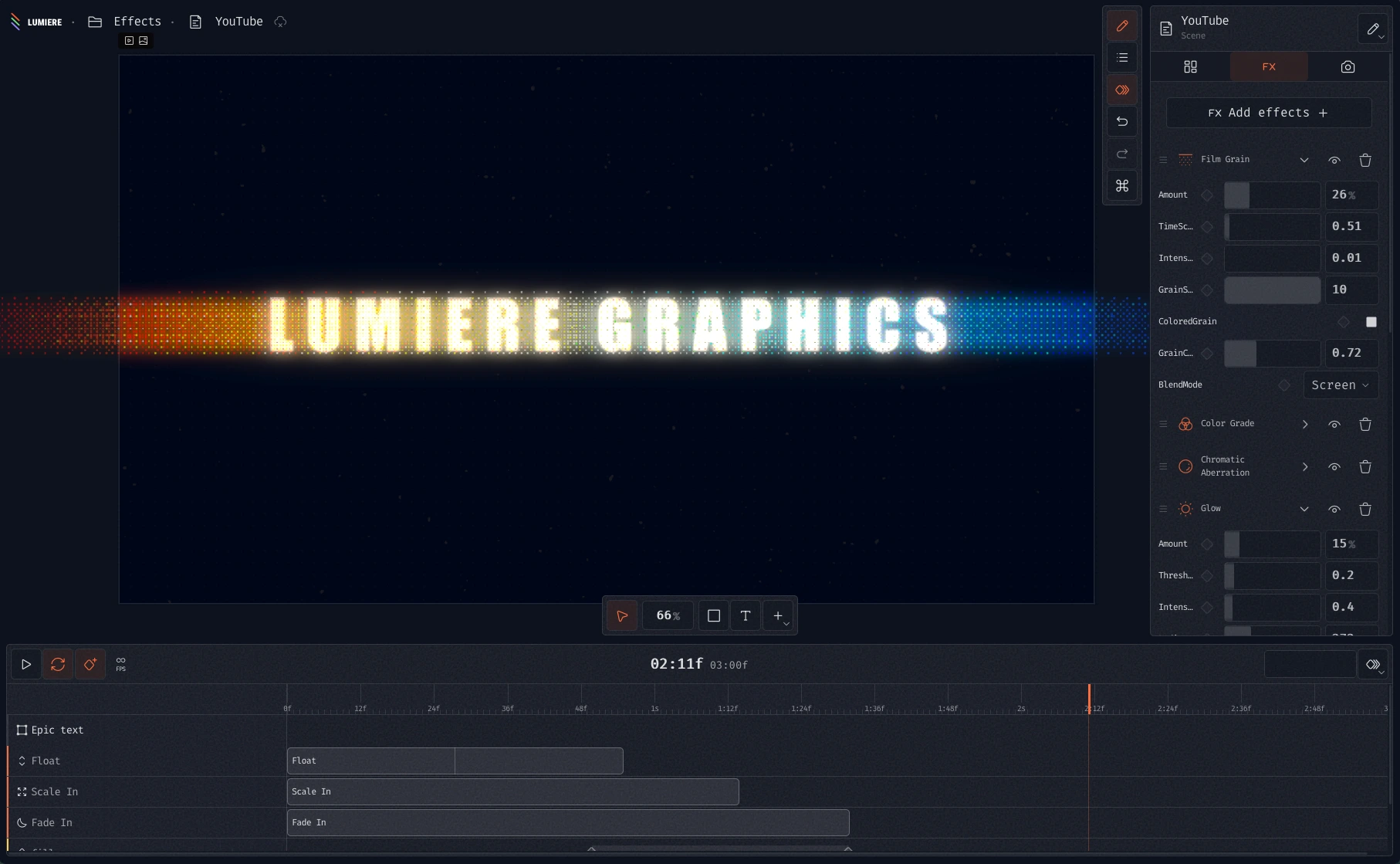 Lumiere Graphics Screenshot